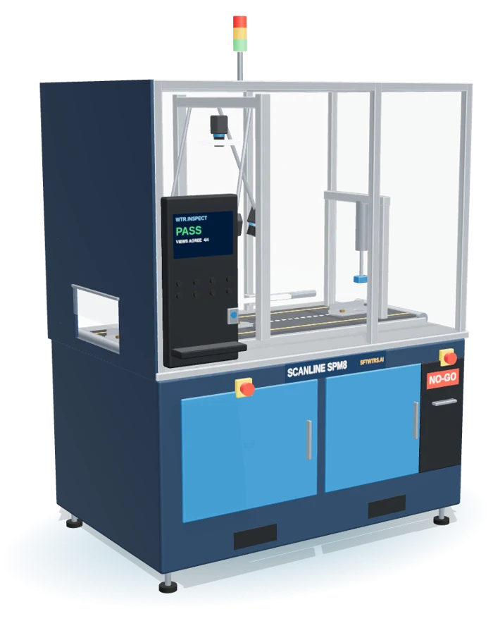 3D render of the ScanLine SPM8 inspection machine